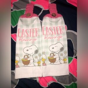 Snoopy Easter Hanging Towel Set